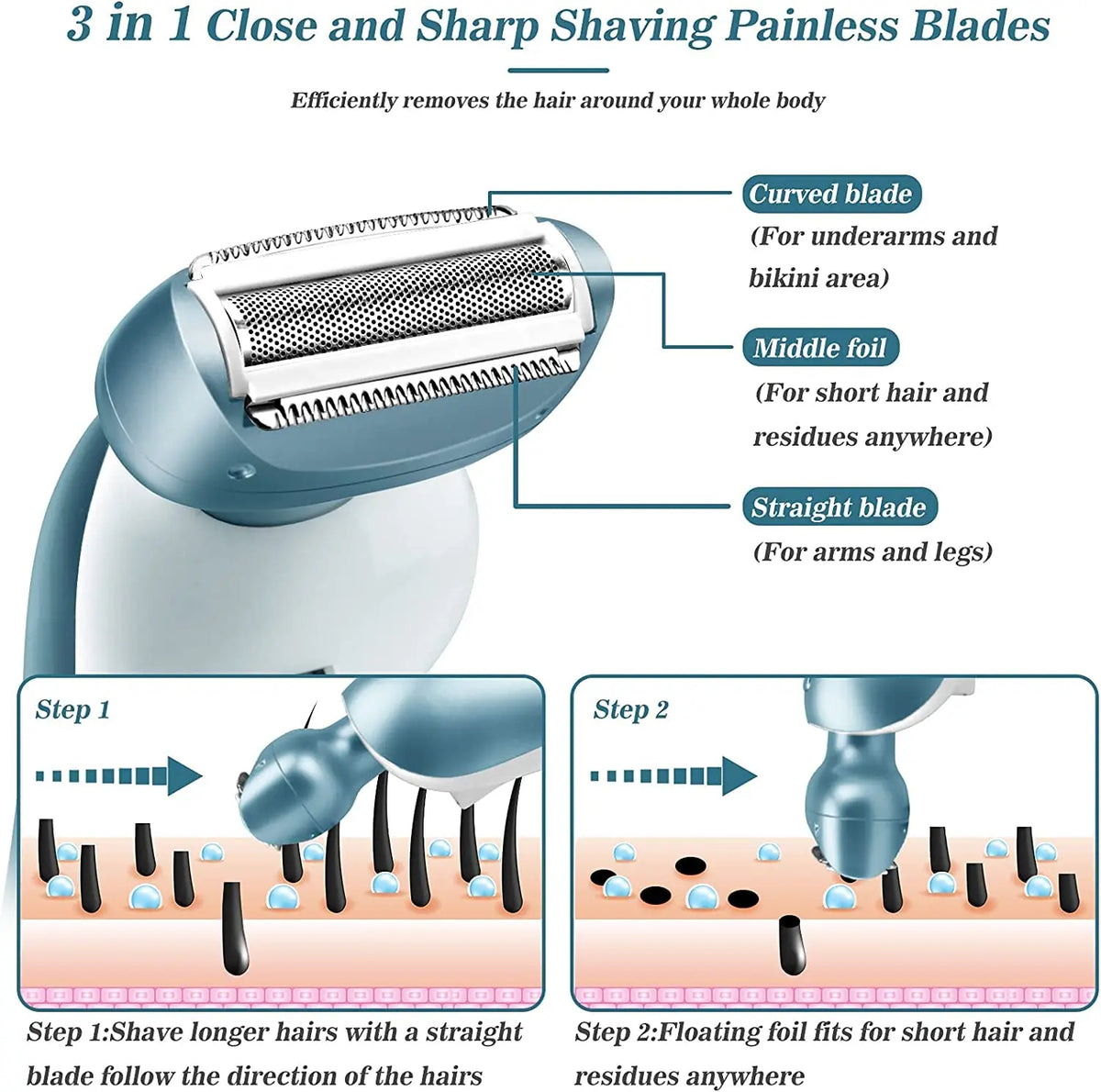 Cordless Body Shaver, Waterproof