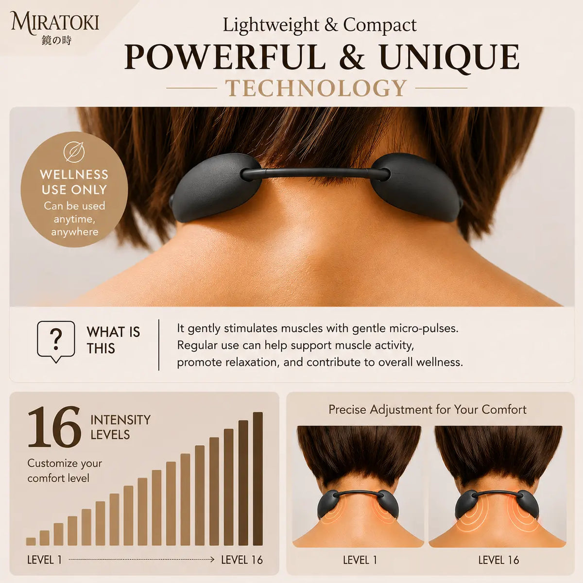Pendant Neck Massager with Heat &amp; Vibration