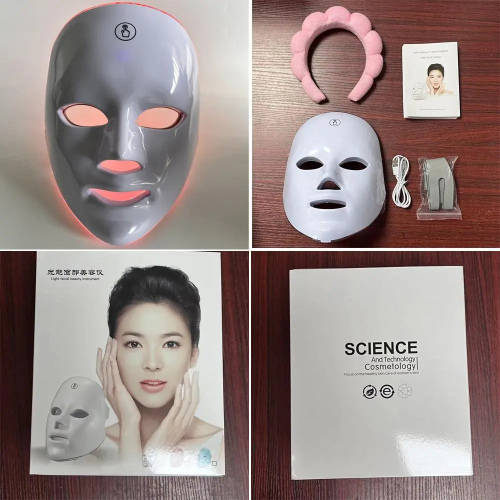 7-Color LED Light Therapy Face Mask
