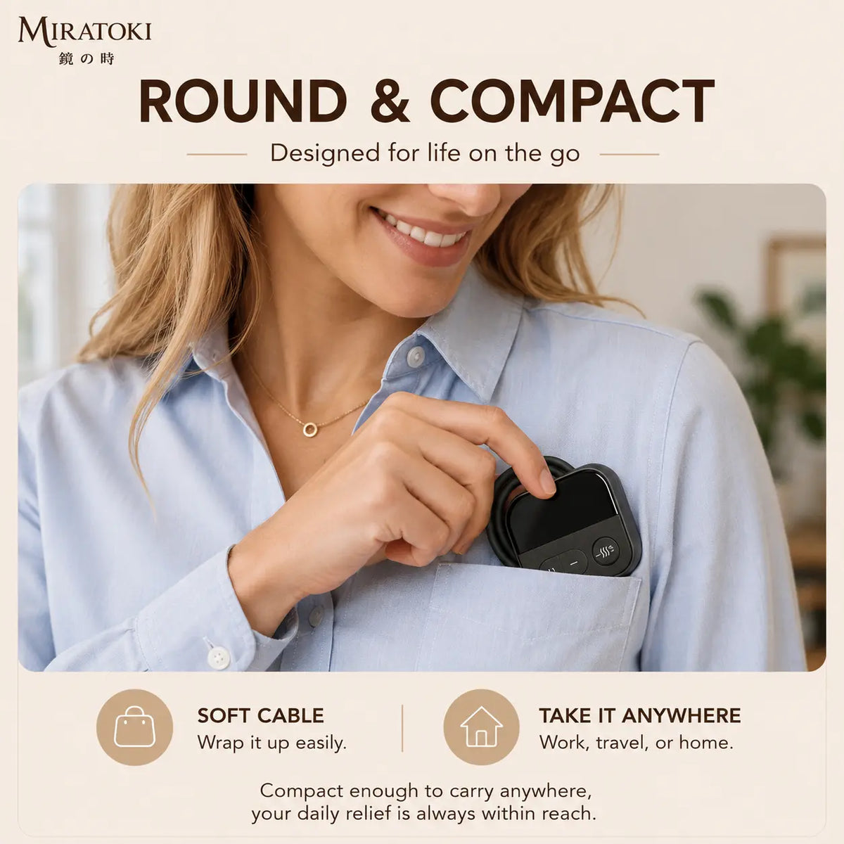 Pendant Neck Massager with Heat &amp; Vibration
