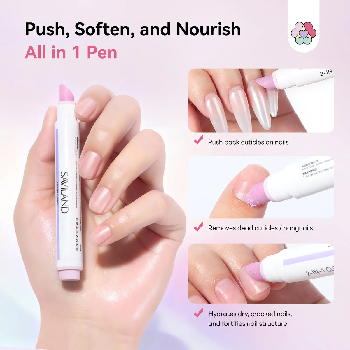 Cuticle Care Pen & Ceramic Pusher Set