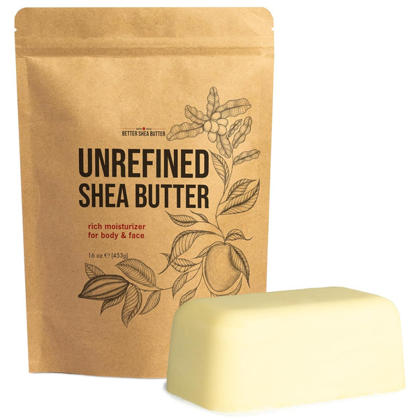 Raw Unrefined African Shea Butter – 1 lb Block