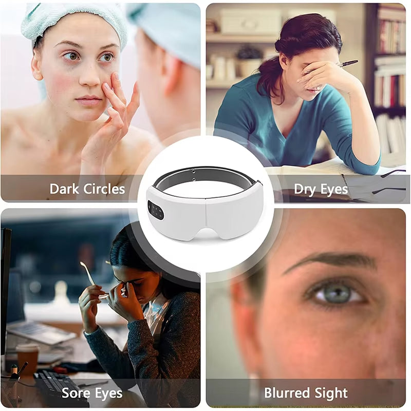 4D Bluetooth Eye Massager with Heat Compress