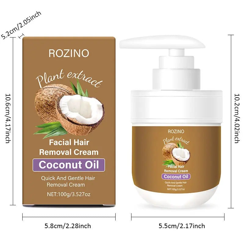 Coconut Oil Hair Removal Cream, Face & Lips