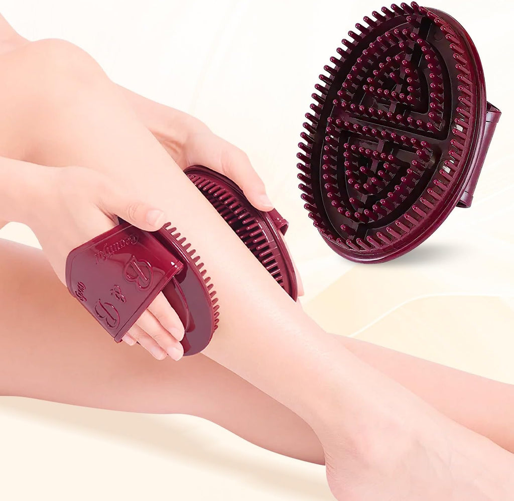 Brush in use on the leg