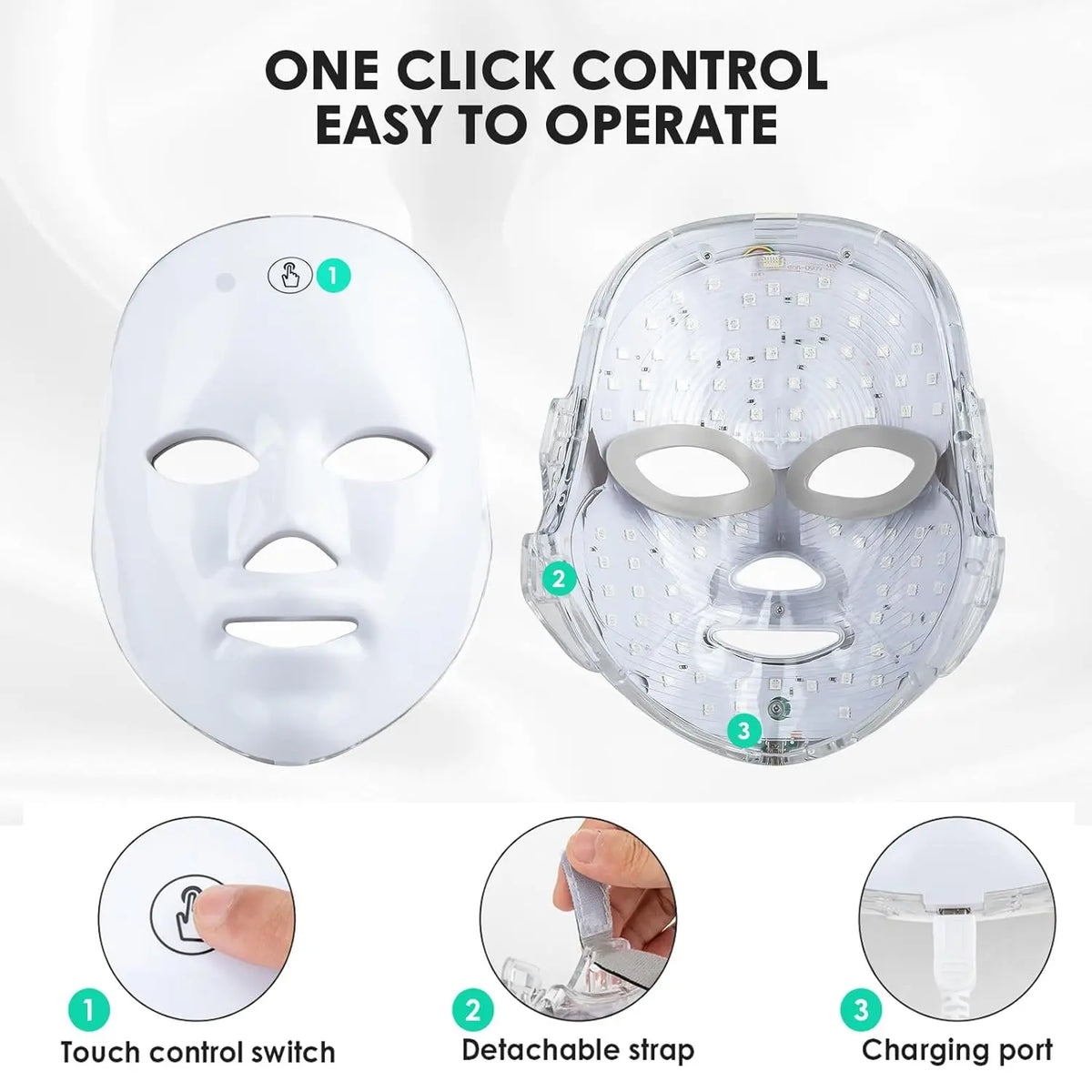 7-Color LED Light Therapy Face Mask