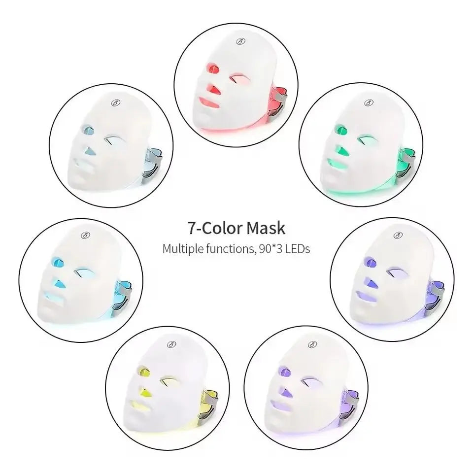 7-Color LED Light Therapy Face Mask