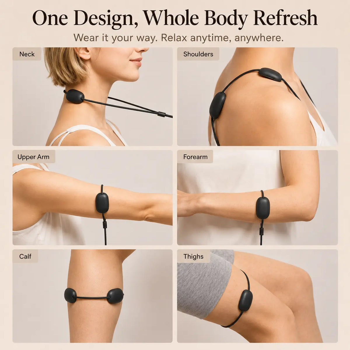 Pendant Neck Massager with Heat &amp; Vibration