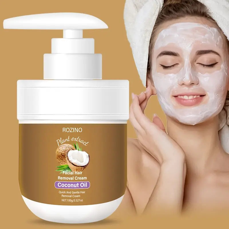 Coconut Oil Hair Removal Cream, Face & Lips