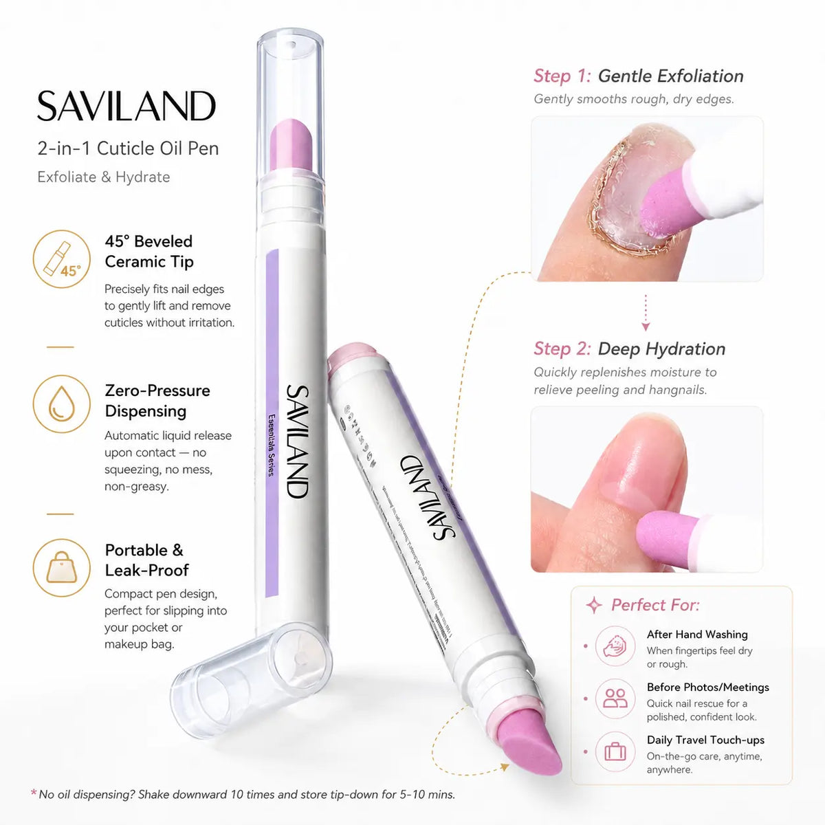 Cuticle Care Pen & Ceramic Pusher Set