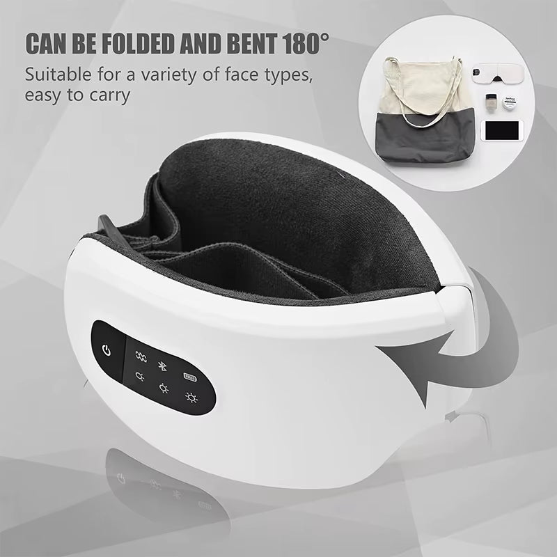 4D Bluetooth Eye Massager with Heat Compress